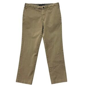 Incotex Venezia 1951 High Comfort Khaki Chino Pants Mens EU 48 US 32x28 Slim Fit